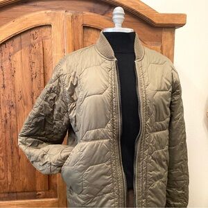 Vintage Green Quilted Puffer Jacket